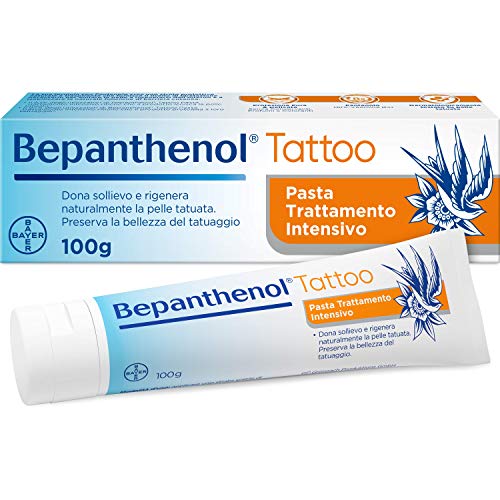 Bepanthenol Tattoo – Pasta Trattamento Intensivo Tatuaggio Protettiva e Idratante con Pantenolo – 100g - Farmacianuova.eu