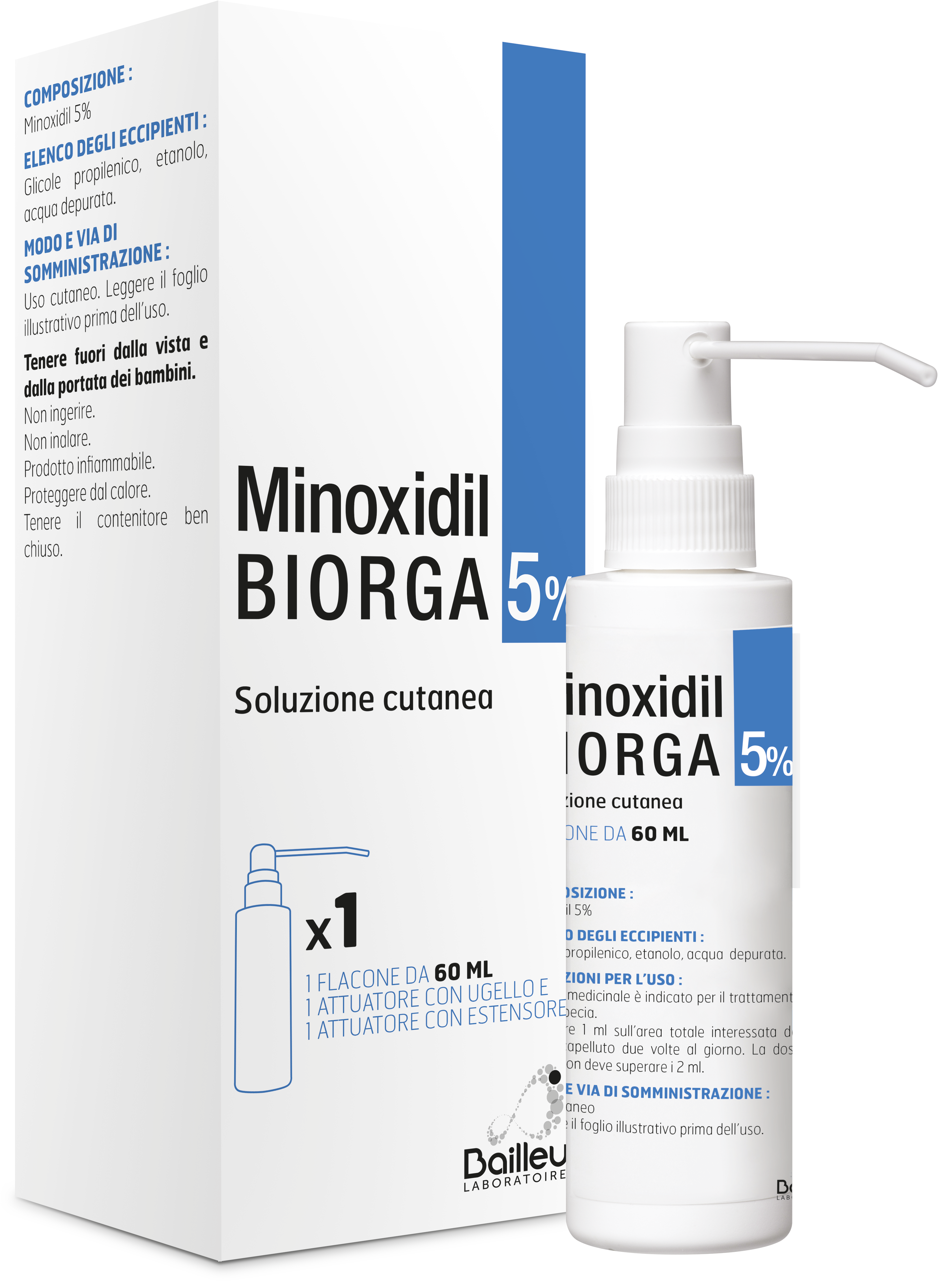 MINOXIDIL BIORGA*SOL CUT60ML5% - Farmacianuova.eu