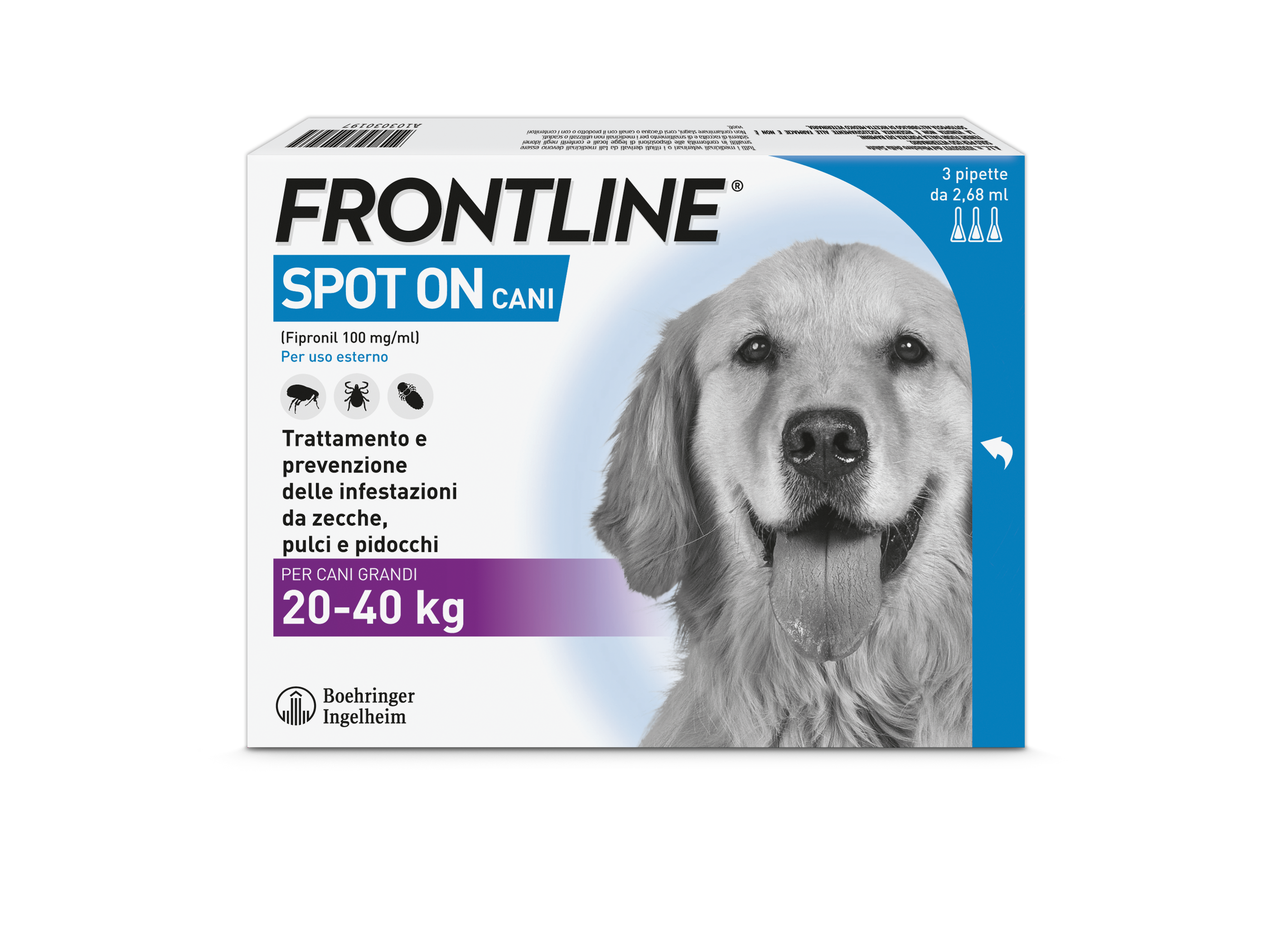 FRONTLINE*3PIP 20-40KG CANI - Farmacianuova.eu