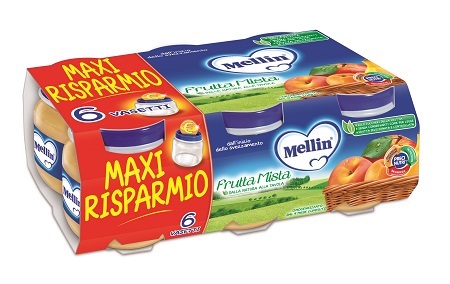 MELLIN OMOGENEIZZATO FRUTTA MISTA 100 G 6 PEZZI - Farmacianuova.eu