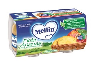 MELLIN OMOGENEIZZATO MELA ANANAS 100 G 2 PEZZI - Farmacianuova.eu