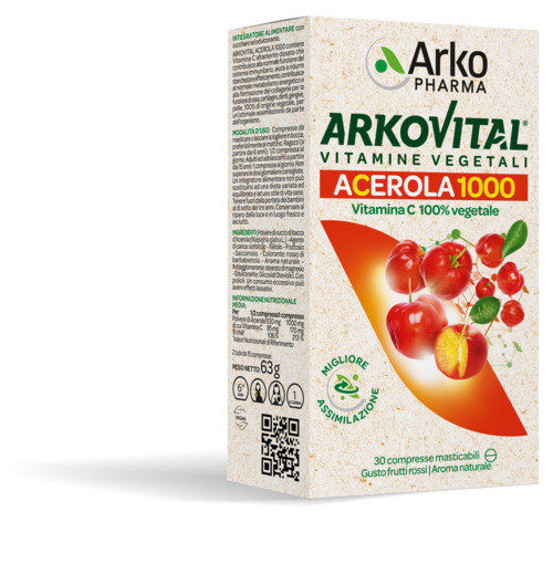 ARKOVITAL ACEROLA 1000 30 COMPRESSE MASTICABILI - Farmacianuova.eu