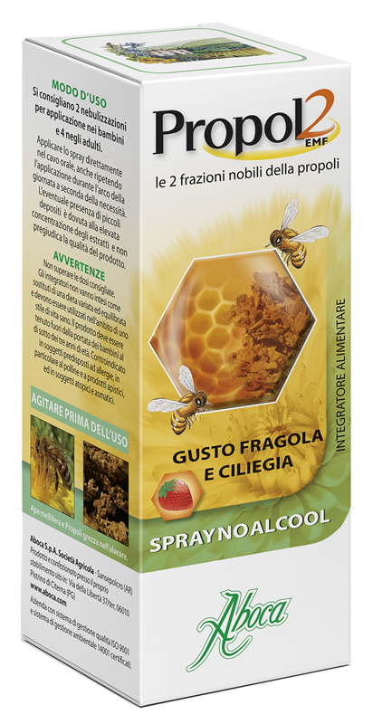 PROPOL2 EMF SPRAY NO ALCOOL FRAGOLA E CILIEGIA 30 ML - Farmacianuova.eu