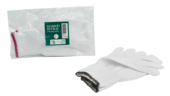 GUANTO DI FILO COTONE 100% BIANCO PER ALLERGIE DERMATOLOGICHE 7,5 1 PAIO - Farmacianuova.eu