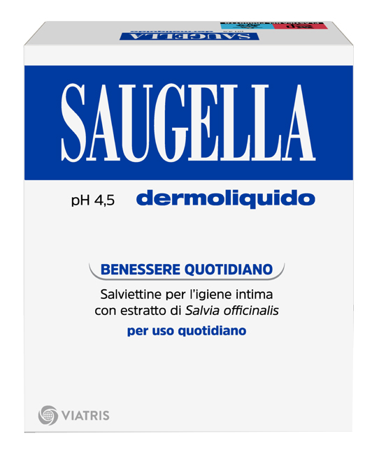 SAUGELLA DERMOLIQUIDO PH 4,5 SALVIETTINE IGIENE INTIMA BENESSERE QUOTIDIANO 10 PEZZI - Farmacianuova.eu