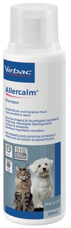 ALLERCALM SHAMPOO CUTE SENSIBILE E SECCA CANI E GATTI 250 ML - Farmacianuova.eu