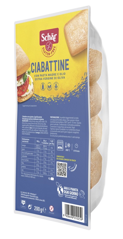 SCHAR CIABATTINA PANE 200 G - Farmacianuova.eu
