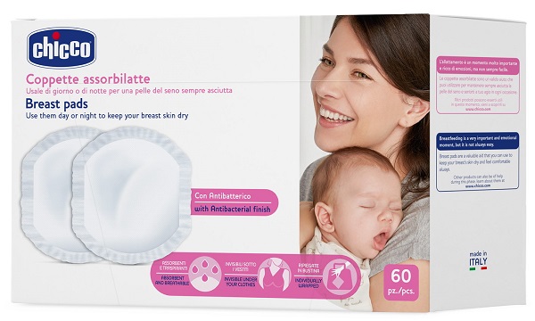 CHICCO COPPETTA ASSORBILATTE ANTIBATTERICA 60 PEZZI - Farmacianuova.eu