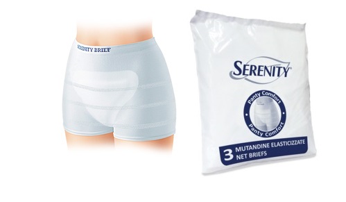 MUTANDINA A RETE PER INCONTINENZA SERENITY PANTY COMFORT L 3 PEZZI - Farmacianuova.eu