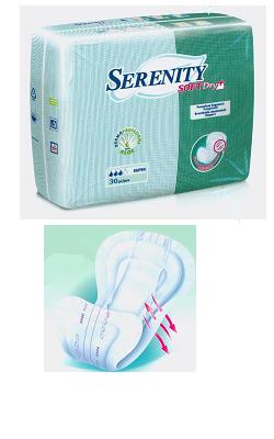 PANNOLONE PER INCONTINENZA SAGOMATO SERENITY SOFTDRY+ ALOE MAXI 30 PEZZI - Farmacianuova.eu