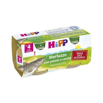 HIPP OMOGENEIZZATO MERLUZZO CAROTE PATATE 2X80 G - Farmacianuova.eu
