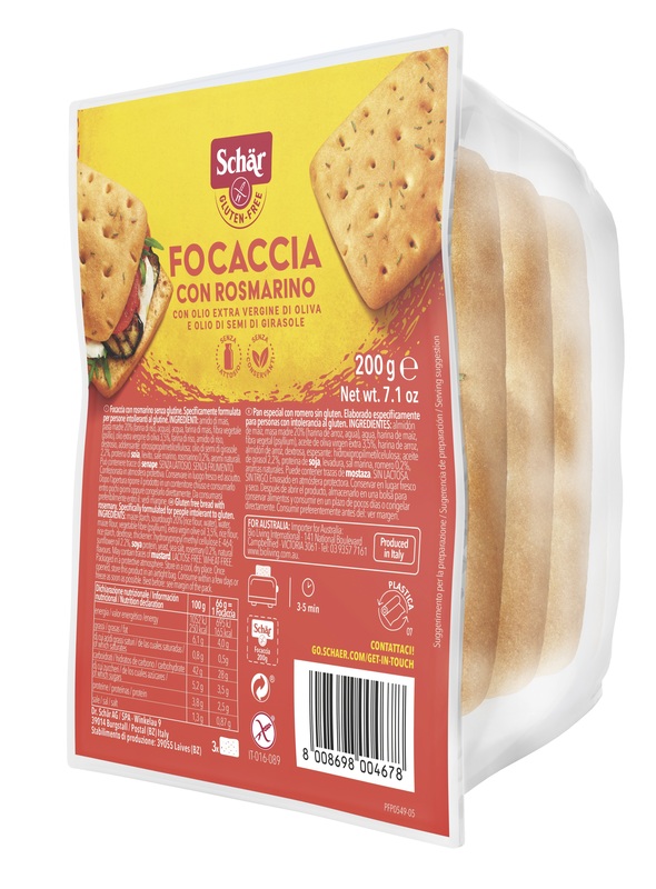 SCHAR FOCACCIA ROSMARINO 200 G - Farmacianuova.eu