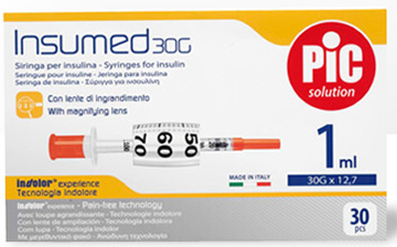SIRINGA PER INSULINA PIC 1 ML 100 UI AGO 28 GAUGE 1/2 - Farmacianuova.eu