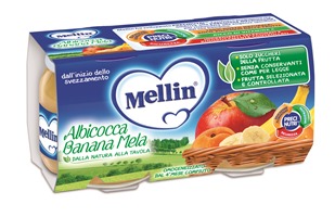 MELLIN OMOGENEIZZATO ALBICOCCA BANANA MELA 100 G 2 PEZZI - Farmacianuova.eu