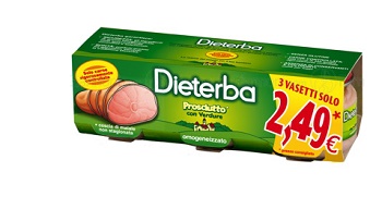 DIETERBA OMOGENEIZZATO PROSCIUTTO 3 PEZZI 80 G - Farmacianuova.eu