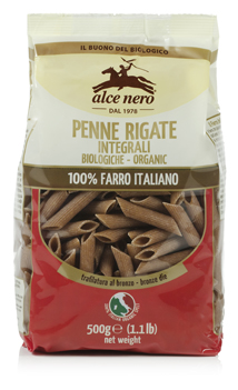 PENNE 100% FARRO INTEGRALE BIO 500 G - Farmacianuova.eu