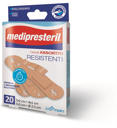 CEROTTI ASSORTITI MEDIPRESTERIL RESISTENTI 20 PEZZI - Farmacianuova.eu