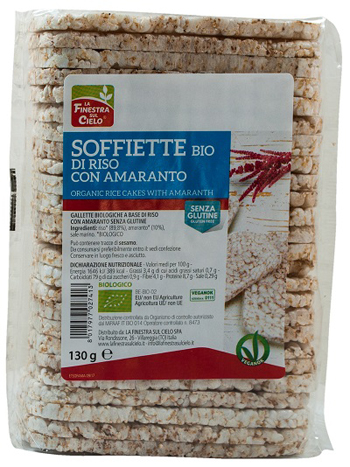 SOFFIETTE DI RISO CON AMARANTO BIO 130 G - Farmacianuova.eu