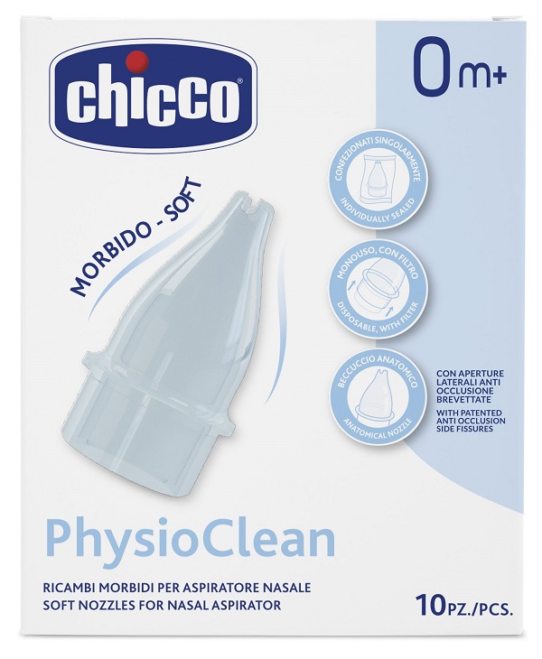 RICAMBI MORBIDI PER ASPIRATORE NASALE CHICCO PHYSIOCLEAN - Farmacianuova.eu