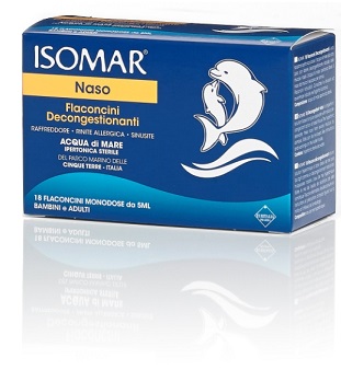 ISOMAR SOLUZIONE IPERTONICA ACQUA MARE 18 FLACONCINI MONODOSE 5 ML - Farmacianuova.eu
