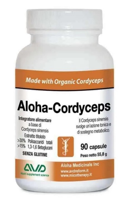 ALOHA CORDYCEPS 90 CAPSULE FLACONE 55,8 G - Farmacianuova.eu