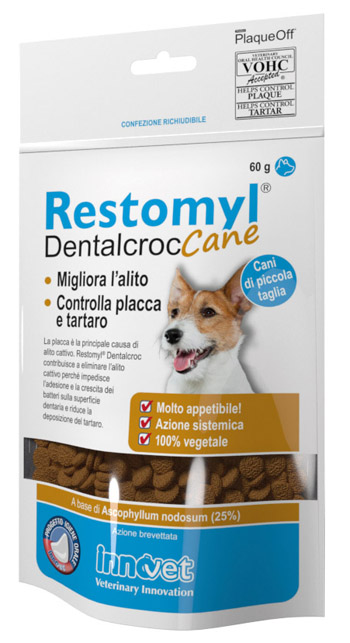 RESTOMYL DENTALCROC CANI PICCOLA TAGLIA BUSTA 60 G - Farmacianuova.eu
