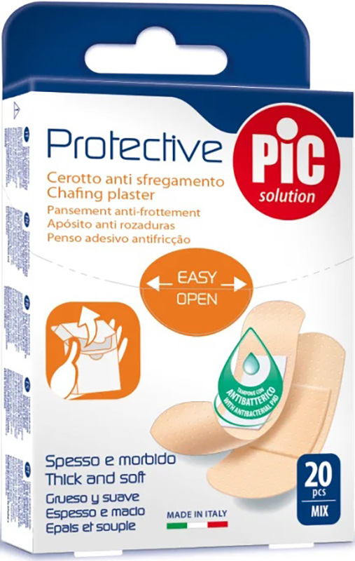 CEROTTO PIC PROTECTIVE MIX ANTIBATTERICO ANTISFREGAMENTO CON TAMPONE 20 PEZZI - Farmacianuova.eu