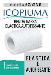 BENDA GARZA ELASTICA ICOPIUMA AUTOFISSANTE CM 4 X 4 MT - Farmacianuova.eu
