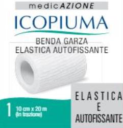 BENDA GARZA ELASTICA ICOPIUMA AUTOFISSANTE CM 10 X 20 MT - Farmacianuova.eu