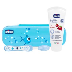 CHICCO SET DENTALE AZZURRO CON FLUORO - Farmacianuova.eu