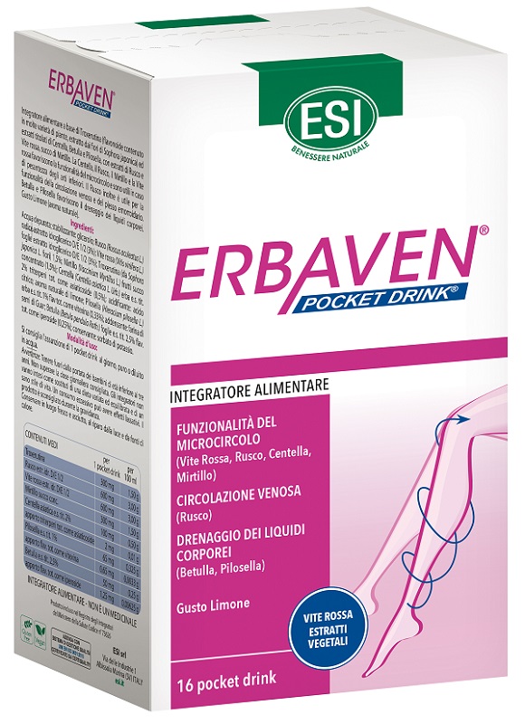 ESI ERBAVEN 16 POCKET DRINK X 20 ML GUSTO LIMONE - Farmacianuova.eu