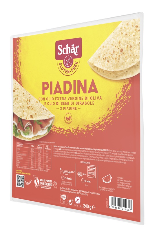 SCHAR PIADINA SENZA GLUTINE 240 G - Farmacianuova.eu