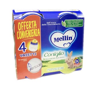 MELLIN OMOGENEIZZATO CONIGLIO 4X80 G - Farmacianuova.eu