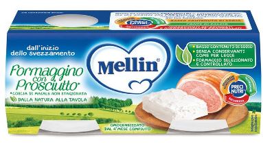 MELLIN BABY FORMAGGINO CON PROSCIUTTO 2 X 80 G - Farmacianuova.eu