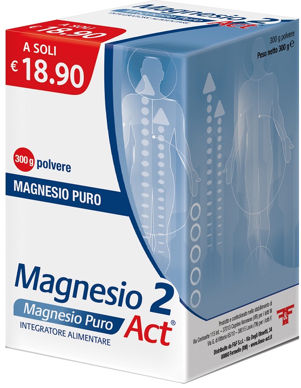 MAGNESIO 2 ACT PURO POLVERE 300 G - Farmacianuova.eu