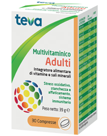 MULTIVITAMINICO ADULTI TEVA 30 COMPRESSE 30 G - Farmacianuova.eu