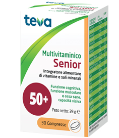 MULTIVITAMINICO SENIOR TEVA 30 COMPRESSE 39 G - Farmacianuova.eu