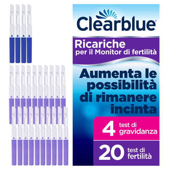 MONITOR DI FERTILITA' CLEARBLUE ADVANCED IN STICK 20 PEZZI + 4 TEST DI GRAVIDANZA - Farmacianuova.eu