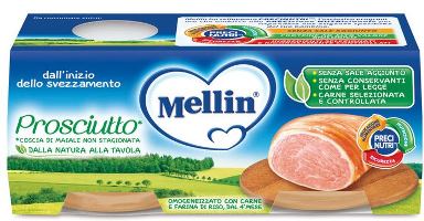 MELLIN OMOGENEIZZATO PROSCIUTTO 2 X 120 G - Farmacianuova.eu