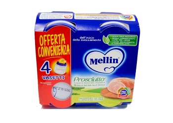 MELLIN OMOGENEIZZATO PROSCIUTTO 4 X 80G - Farmacianuova.eu