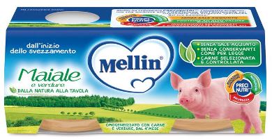 MELLIN OMOGENEIZZATO MAIALE CON VERDURE 2 PEZZI X 80 G - Farmacianuova.eu