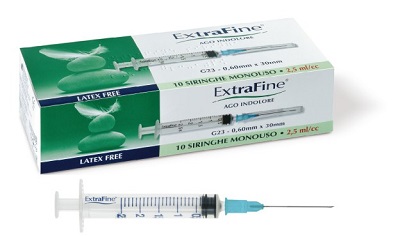 SIRINGA IPODERMICA EXTRAFINE 2,5 CC G23 0,60X30 10 PEZZI - Farmacianuova.eu