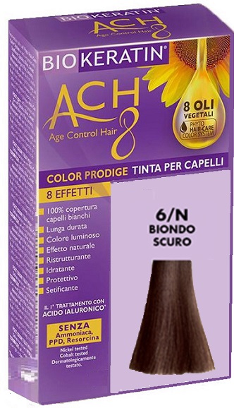 BIOKERATIN ACH8 COLOR PRODIGE 6/N BIONDO SCURO - Farmacianuova.eu