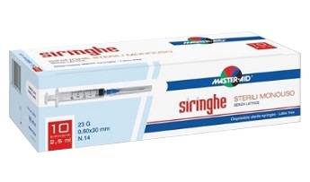 SIRINGA PER VENIPUNTURA MASTER-AID 5 ML GAUGE 23 10 PEZZI - Farmacianuova.eu