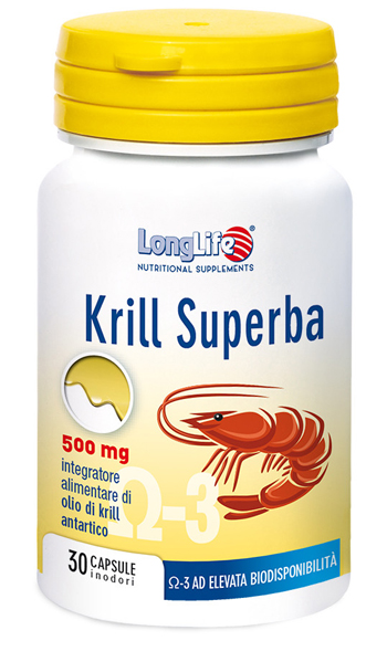 LONGLIFE KRILL SUPERBA 30 CAPSULE INODORI DA 600 MG - Farmacianuova.eu