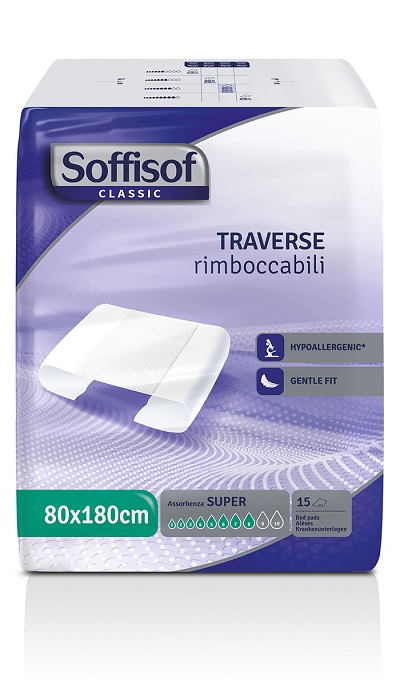 TRAVERSA PER INCONTINENZA SOFFISOF CLASSIC 80X180 15 PEZZI - Farmacianuova.eu