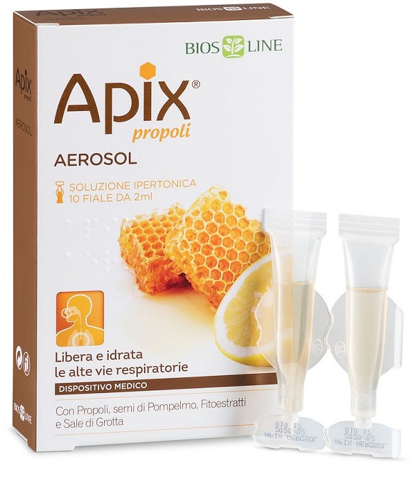 APIX PROPOLI AEROSOL 10 FIALE MONODOSE X 2 ML BIOSLINE - Farmacianuova.eu