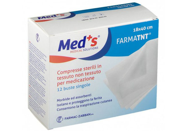 GARZA COMPRESSA MEDS TESSUTO NON TESSUTO 18X40CM 12 PEZZI SSR - Farmacianuova.eu