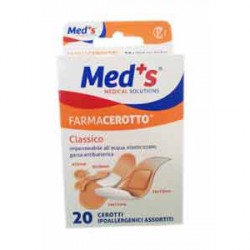 CEROTTO MEDS STRIP POLIURETANO IPOALLERGENICO CLASSICO ASSORTITI 20 PEZZI - Farmacianuova.eu