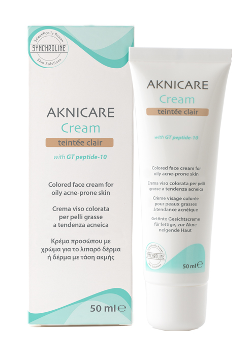 CREMA TRATTANTE COLORATA PER PELLE ACNEICA AKNICARE CREAM TEINTEE CLAIR TUBETTO 50 ML - Farmacianuova.eu